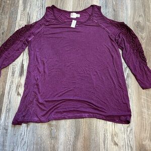 NWT cold shoulder tunic 1X